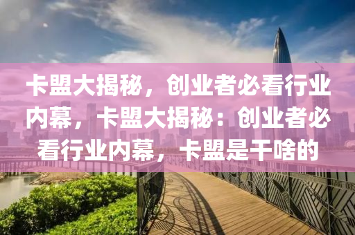卡盟大揭秘，创业者必看行业内幕，卡盟大揭秘：创业者必看行业内幕，卡盟是干啥的
