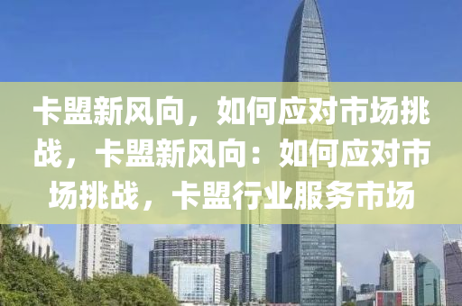 卡盟新风向，如何应对市场挑战，卡盟新风向：如何应对市场挑战，卡盟行业服务市场