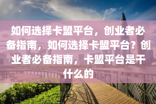 如何选择卡盟平台，创业者必备指南，如何选择卡盟平台？创业者必备指南，卡盟平台是干什么的