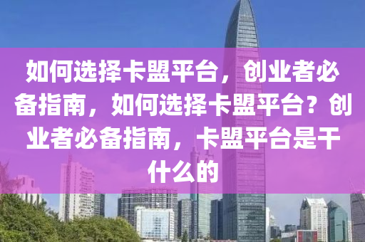 如何选择卡盟平台，创业者必备指南，如何选择卡盟平台？创业者必备指南，卡盟平台是干什么的