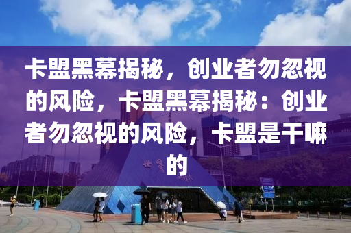 卡盟黑幕揭秘，创业者勿忽视的风险，卡盟黑幕揭秘：创业者勿忽视的风险，卡盟是干嘛的