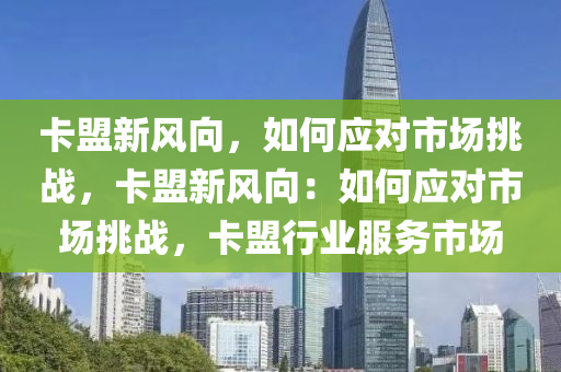 卡盟新风向，如何应对市场挑战，卡盟新风向：如何应对市场挑战，卡盟行业服务市场
