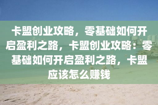 卡盟创业攻略，零基础如何开启盈利之路，卡盟创业攻略：零基础如何开启盈利之路，卡盟应该怎么赚钱