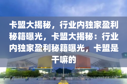 卡盟大揭秘，行业内独家盈利秘籍曝光，卡盟大揭秘：行业内独家盈利秘籍曝光，卡盟是干嘛的