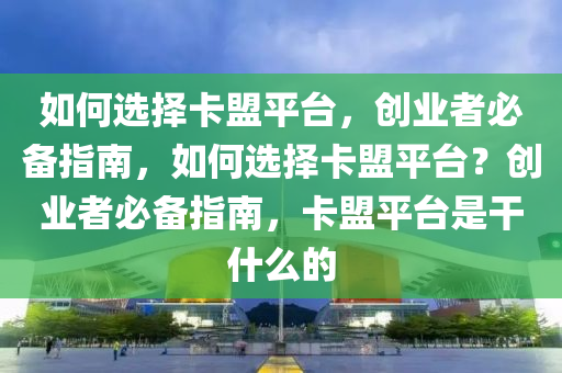 如何选择卡盟平台，创业者必备指南，如何选择卡盟平台？创业者必备指南，卡盟平台是干什么的