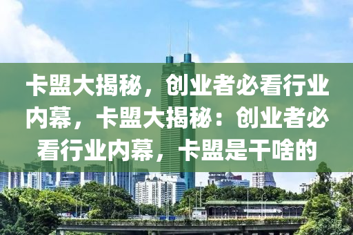 卡盟大揭秘，创业者必看行业内幕，卡盟大揭秘：创业者必看行业内幕，卡盟是干啥的