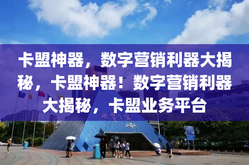卡盟神器，数字营销利器大揭秘，卡盟神器！数字营销利器大揭秘，卡盟业务平台