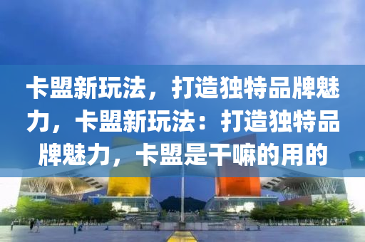 卡盟新玩法，打造独特品牌魅力，卡盟新玩法：打造独特品牌魅力，卡盟是干嘛的用的
