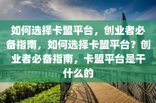 如何选择卡盟平台，创业者必备指南，如何选择卡盟平台？创业者必备指南，卡盟平台是干什么的