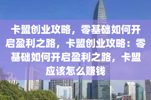 卡盟创业攻略，零基础如何开启盈利之路，卡盟创业攻略：零基础如何开启盈利之路，卡盟应该怎么赚钱