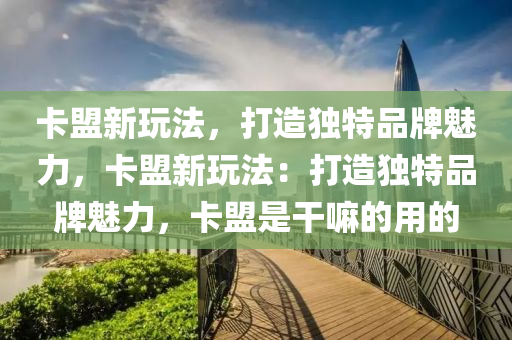卡盟新玩法，打造独特品牌魅力，卡盟新玩法：打造独特品牌魅力，卡盟是干嘛的用的