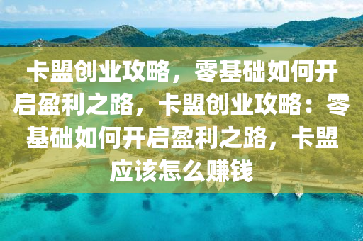 卡盟创业攻略，零基础如何开启盈利之路，卡盟创业攻略：零基础如何开启盈利之路，卡盟应该怎么赚钱