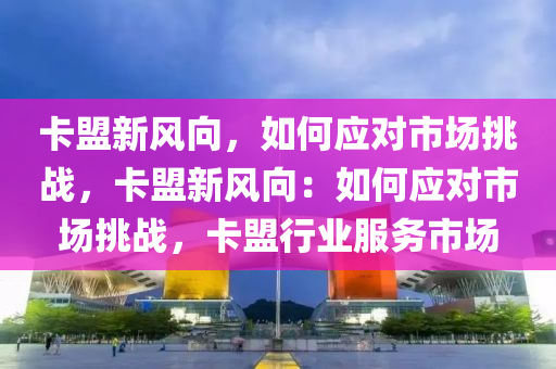 卡盟新风向，如何应对市场挑战，卡盟新风向：如何应对市场挑战，卡盟行业服务市场