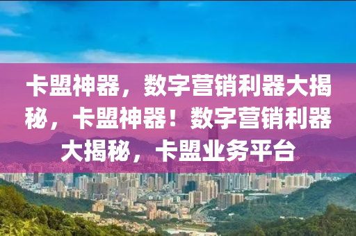 卡盟神器，数字营销利器大揭秘，卡盟神器！数字营销利器大揭秘，卡盟业务平台