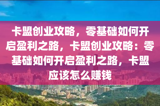 卡盟创业攻略，零基础如何开启盈利之路，卡盟创业攻略：零基础如何开启盈利之路，卡盟应该怎么赚钱