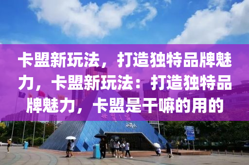 卡盟新玩法，打造独特品牌魅力，卡盟新玩法：打造独特品牌魅力，卡盟是干嘛的用的