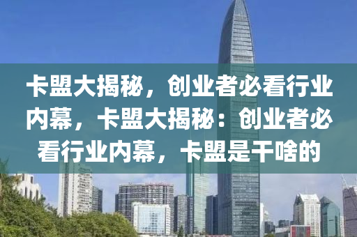 卡盟大揭秘，创业者必看行业内幕，卡盟大揭秘：创业者必看行业内幕，卡盟是干啥的