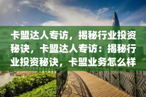卡盟达人专访，揭秘行业投资秘诀，卡盟达人专访：揭秘行业投资秘诀，卡盟业务怎么样