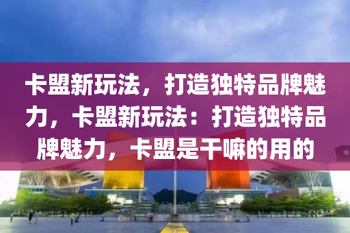 卡盟新玩法，打造独特品牌魅力，卡盟新玩法：打造独特品牌魅力，卡盟是干嘛的用的