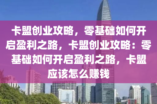 卡盟创业攻略，零基础如何开启盈利之路，卡盟创业攻略：零基础如何开启盈利之路，卡盟应该怎么赚钱
