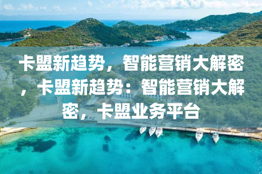 卡盟新趋势，智能营销大解密，卡盟新趋势：智能营销大解密，卡盟业务平台