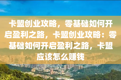 卡盟创业攻略，零基础如何开启盈利之路，卡盟创业攻略：零基础如何开启盈利之路，卡盟应该怎么赚钱