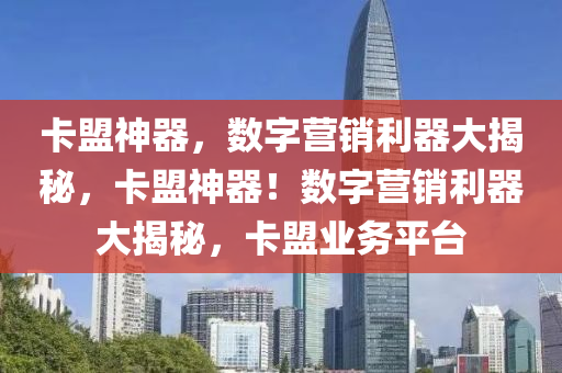 卡盟神器，数字营销利器大揭秘，卡盟神器！数字营销利器大揭秘，卡盟业务平台