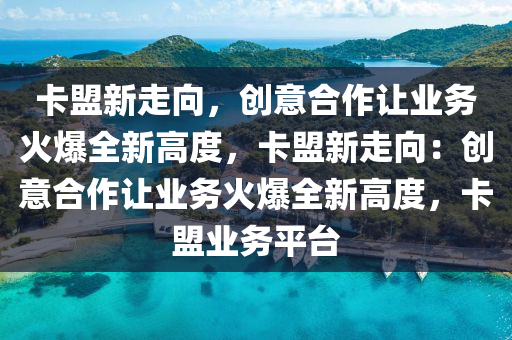 卡盟新走向，创意合作让业务火爆全新高度，卡盟新走向：创意合作让业务火爆全新高度，卡盟业务平台