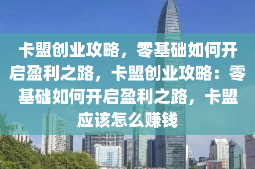 卡盟创业攻略，零基础如何开启盈利之路，卡盟创业攻略：零基础如何开启盈利之路，卡盟应该怎么赚钱